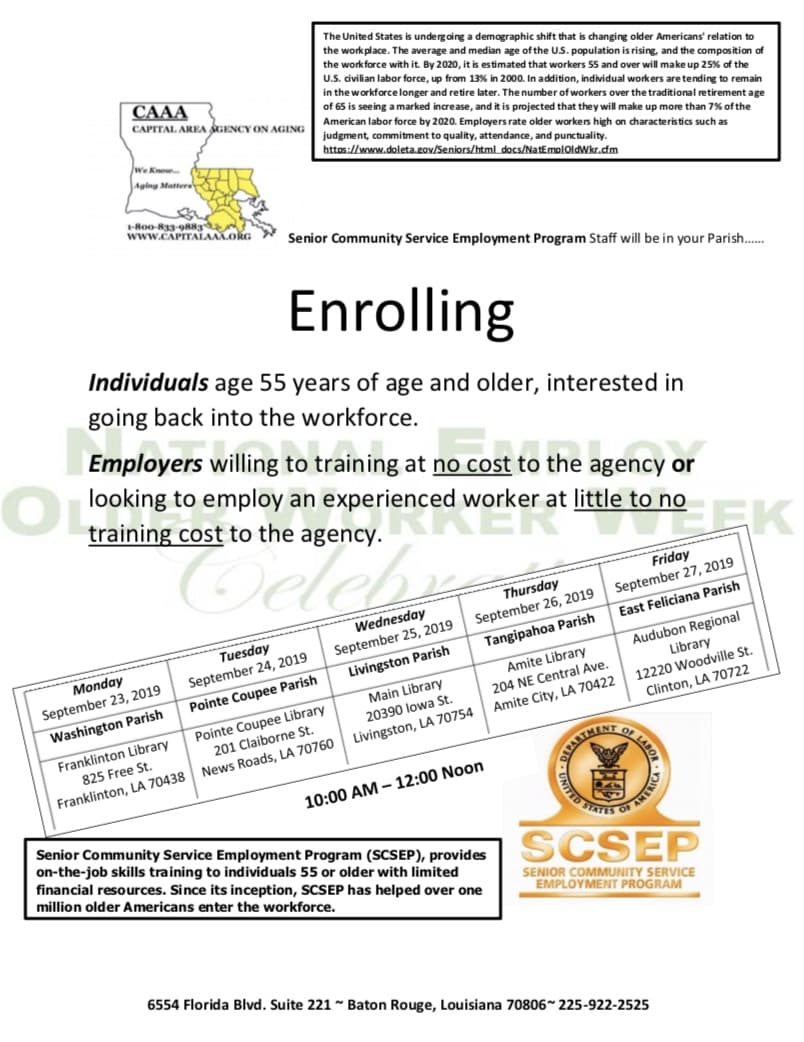 Employment options for Individuals and Employers - Capital Area Agency on  Aging